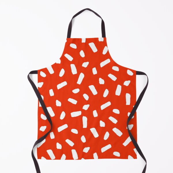 Item preview, Abstract White Confetti Blobs on Vibrant Red with Playful Circus Vibe designed and sold by ArtyFridgees.