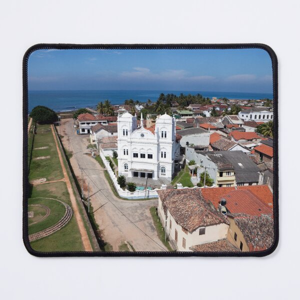Item preview, Elevated view of Galle Fort Mosque and coastal landscape in Galle designed and sold by Kevin Miller Photography.