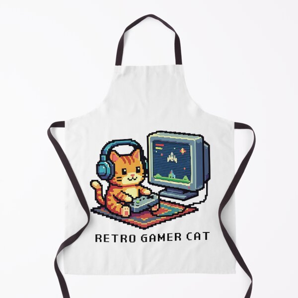 Item preview, Pixel Art Cat Gamer with Headphones - Retro 8-Bit designed and sold by PixelCatalyst.