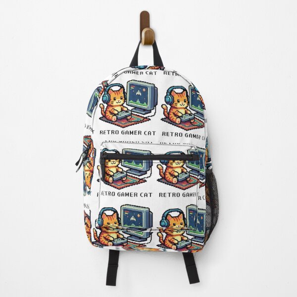 Item preview, Pixel Art Cat Gamer with Headphones - Retro 8-Bit designed and sold by PixelCatalyst.
