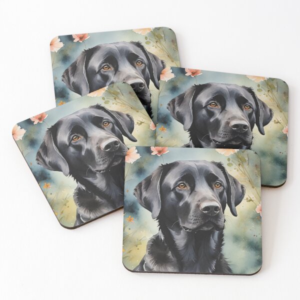 Item preview, Black Lab Retriever Watercolor Dog Art designed and sold by MaverlyShop.