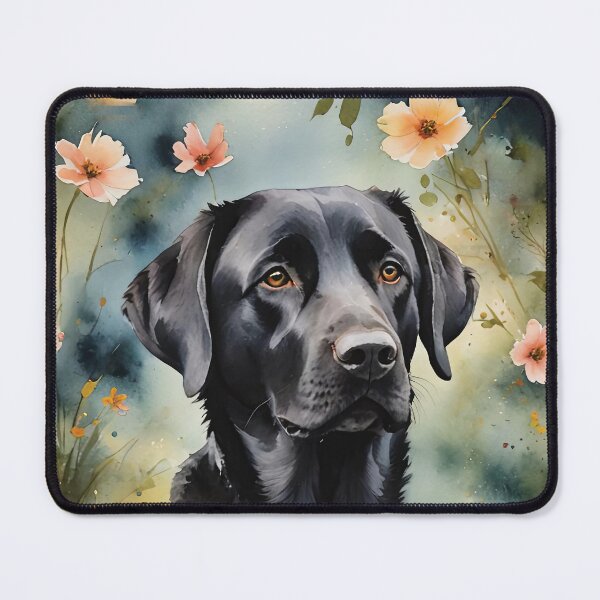 Item preview, Black Lab Retriever Watercolor Dog Art designed and sold by MaverlyShop.