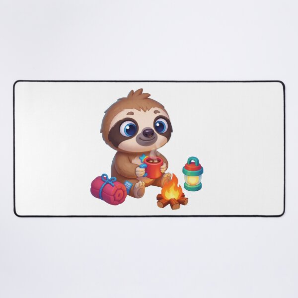 Item preview, Cute Baby Sloth Camper – Cozy Campfire Watercolor Forest Sticker designed and sold by AillustriaAK.
