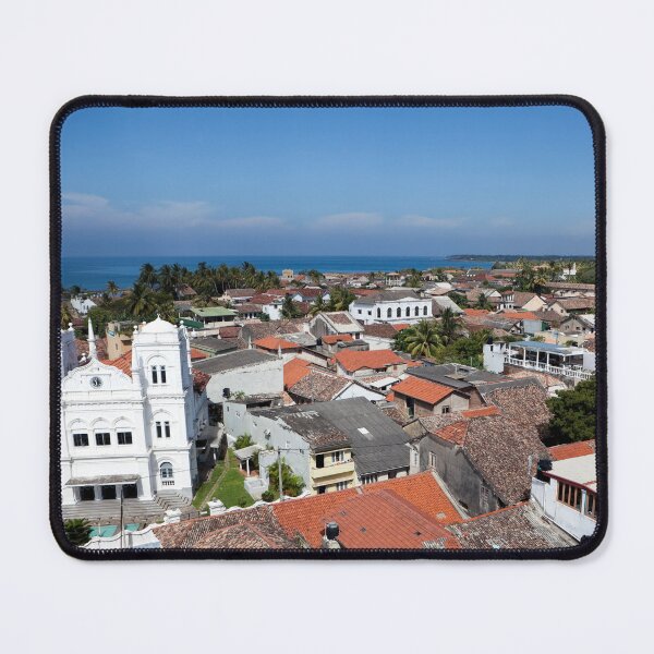 Item preview, Elevated view of Galle Fort Mosque and coastal landscape in Galle designed and sold by Kevin Miller Photography.