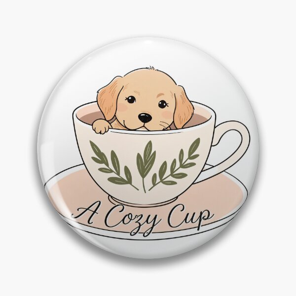 Item preview, A Cozy Cup Cute Golden Retriever Puppy designed and sold by ZinouStyles.