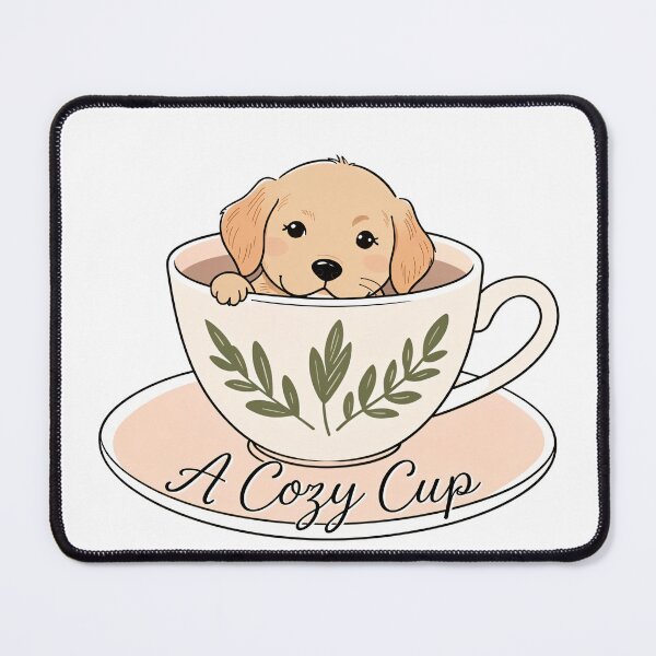 Item preview, A Cozy Cup Cute Golden Retriever Puppy designed and sold by ZinouStyles.