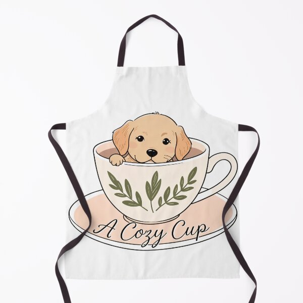 Item preview, A Cozy Cup Cute Golden Retriever Puppy designed and sold by ZinouStyles.
