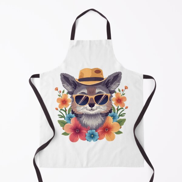 Item preview, Illustration Cool Chihuahua with Sunglasses and Tropical Flowers designed and sold by AustralArt.