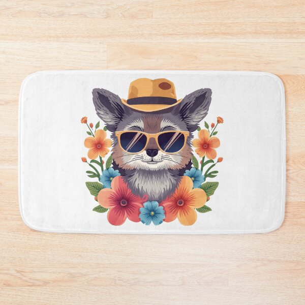 Item preview, Illustration Cool Chihuahua with Sunglasses and Tropical Flowers  designed and sold by AustralArt.