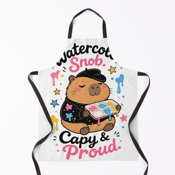 Item preview, Capybara Watercolor Artist Aesthetic Lover designed and sold by VisualArtsOasis.