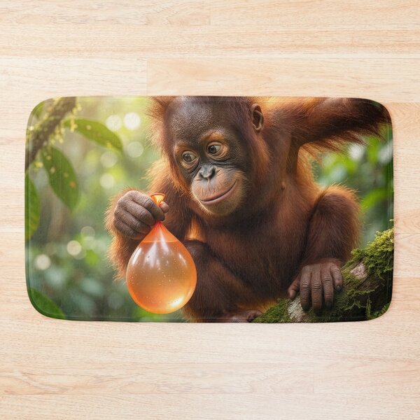 Item preview, Cute Baby Orangutan Plays a Prank designed and sold by Tridentulus.