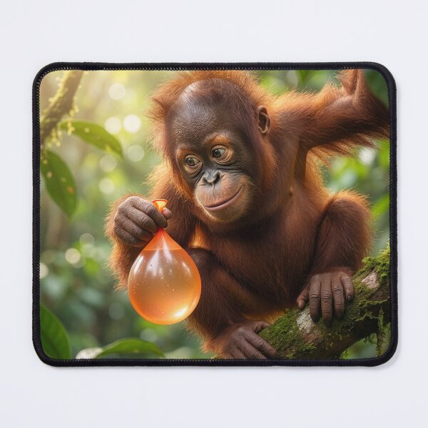 Item preview, Cute Baby Orangutan Plays a Prank designed and sold by Tridentulus.