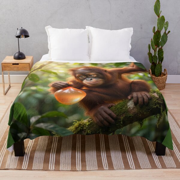 Item preview, Cute Baby Orangutan Plays a Prank designed and sold by Tridentulus.