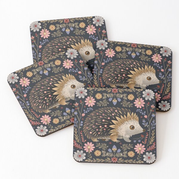 Item preview, Scandinavian Folk Art, Floral Hedgehog  designed and sold by xiao xuans.