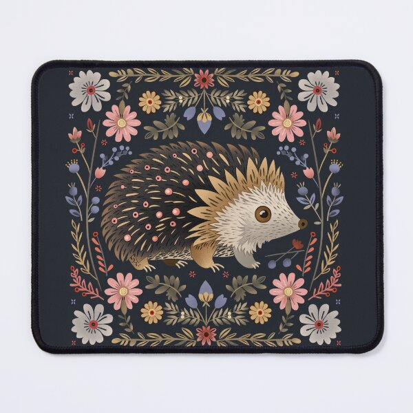 Item preview, Scandinavian Folk Art, Floral Hedgehog designed and sold by xiao xuans.