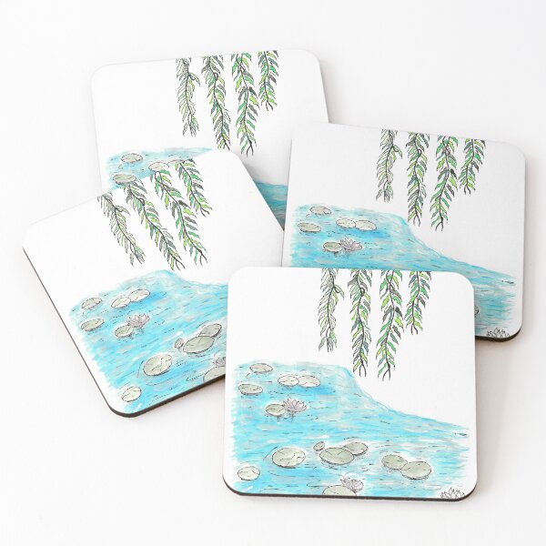 Item preview, Waterlillies on Pond designed and sold by cozyoliveart.
