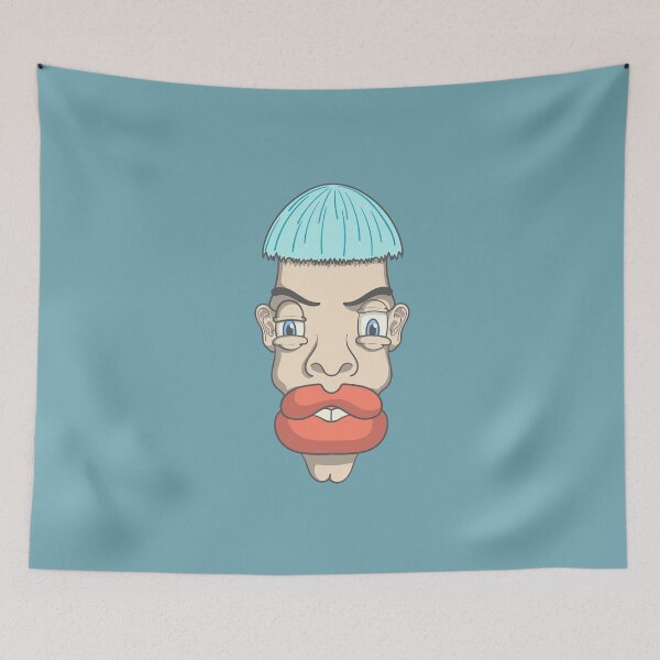 Item preview, funny cartoon character with blue hair designed and sold by toonword93.