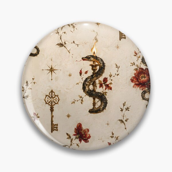 Item preview, Dark Academia Snake and Candle Gothic Pattern designed and sold by BeataPrint.
