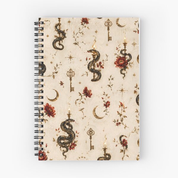 Item preview, Dark Academia Snake and Candle Gothic Pattern designed and sold by BeataPrint.