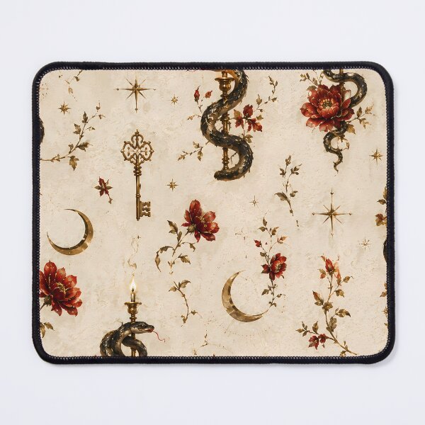 Item preview, Dark Academia Snake and Candle Gothic Pattern designed and sold by BeataPrint.