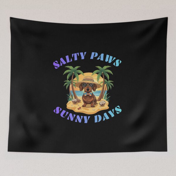 Item preview, Salty Paws Sunny Days Funny Dachshund Gifts designed and sold by Domel9674.