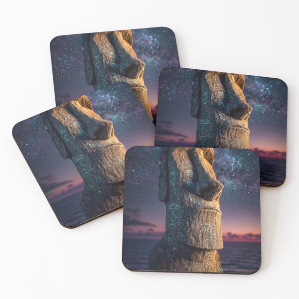Item preview, Mystical Moai Under the Stars designed and sold by jodotodesign.