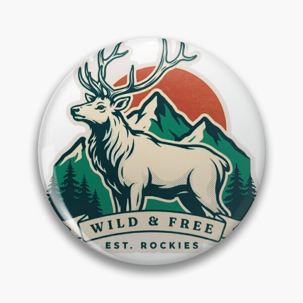 Item preview, Wild & Free Rockies Vintage Elk Sticker designed and sold by Gabe1983.
