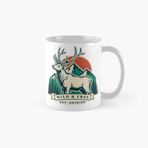 Item preview, Wild & Free Rockies Vintage Elk Sticker designed and sold by GabeMountainArt.