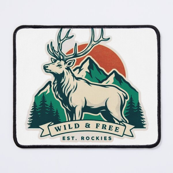 Item preview, Wild & Free Rockies Vintage Elk Sticker designed and sold by Gabe1983.