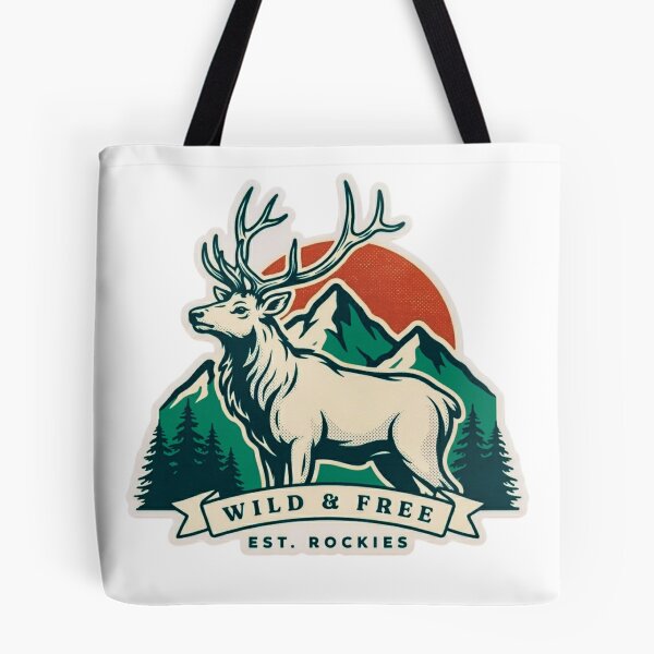 Item preview, Wild & Free Rockies Vintage Elk Sticker designed and sold by Gabe1983.