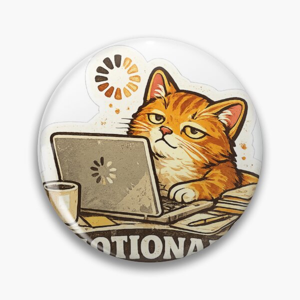 Item preview, Emotionally Offline Cat – Funny Burnout Meme designed and sold by Dada-arts.