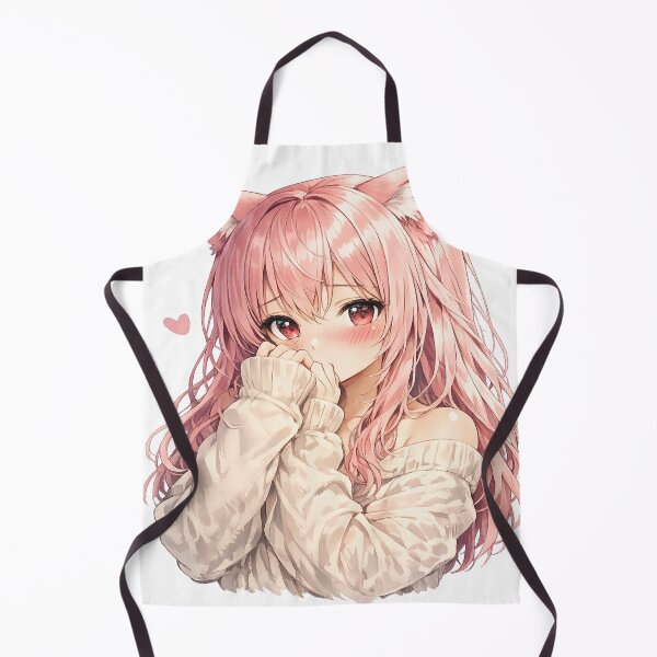 Item preview, Cute pink anime shy girl designed and sold by urbanshop7.