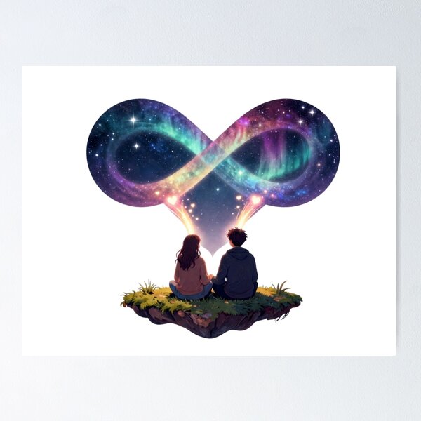 Item preview, Infinite Universe Couples Stargazing Art designed and sold by vsl363.