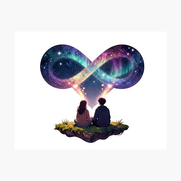 Item preview, Infinite Universe Couples Stargazing Art designed and sold by vsl363.