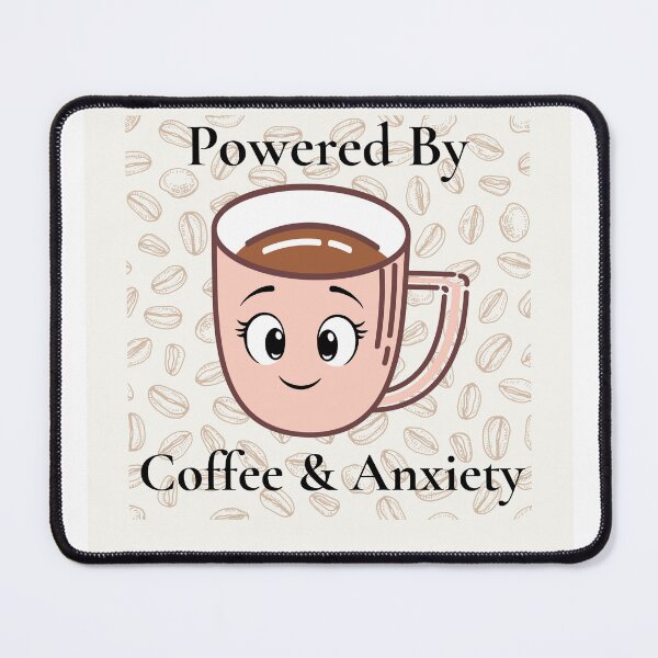 Item preview, Powered By Coffee & Anxiety designed and sold by PaperAndPanic.