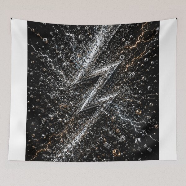 Item preview, Fractured Lightning Mosaic Edition | Luxury Framed 3D Mechanical Lightning Artwork designed and sold by JcAbstractArt.