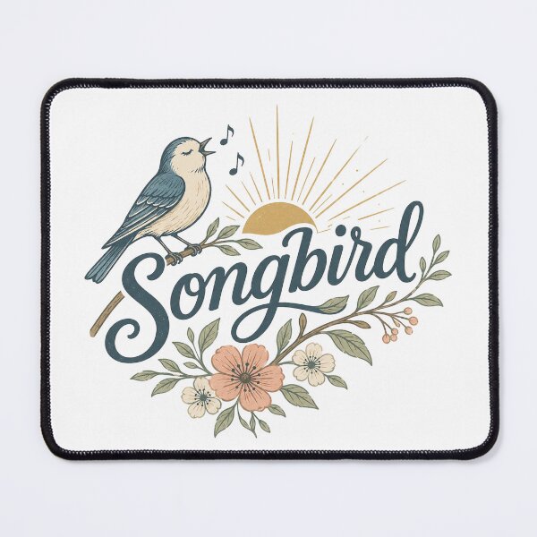 Item preview, Songbird Floral Nature Lover Vintage Bird Singing Garden Aesthetic Design designed and sold by SoulThread Studio.