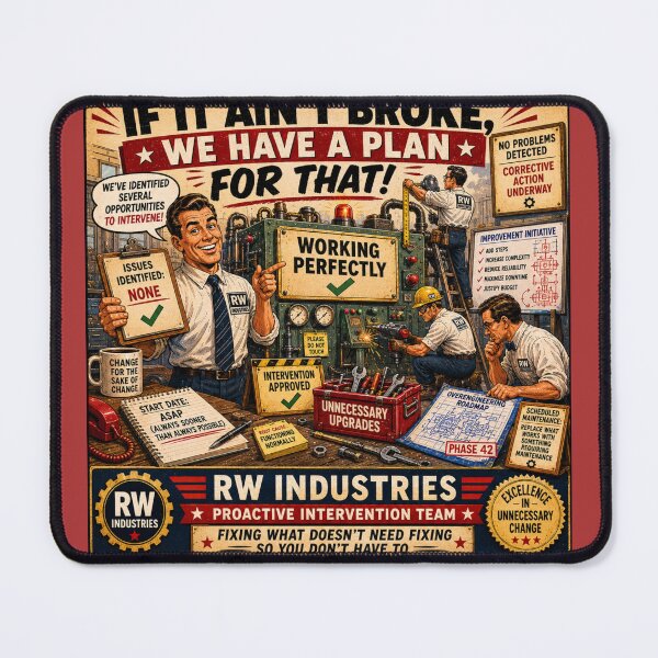 Item preview, Proactive Intervention Team - Corporate Satire Poster designed and sold by DeadpanYard.