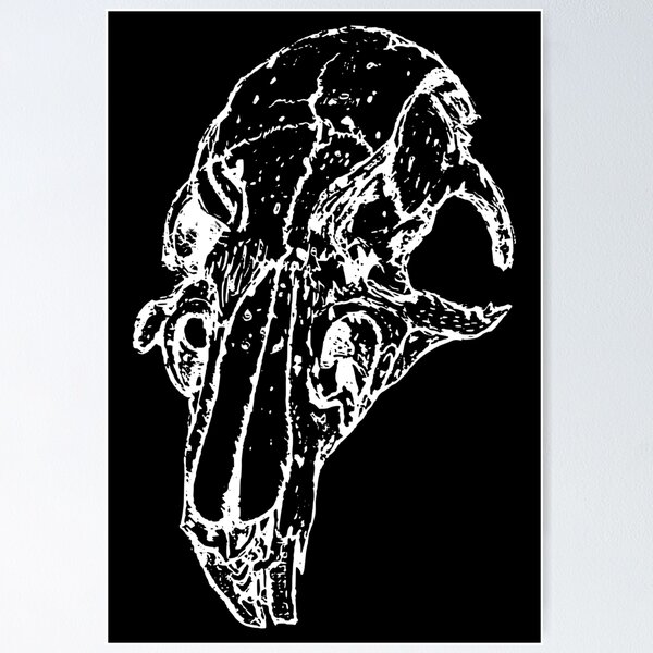 Item preview, Rat Skull - Light Lines designed and sold by The Stippler Process.