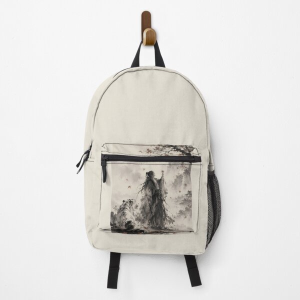 Item preview, Whispers of Autumn | White Tiger and Wanderer Ink Wash Art designed and sold by ManJiangHong.