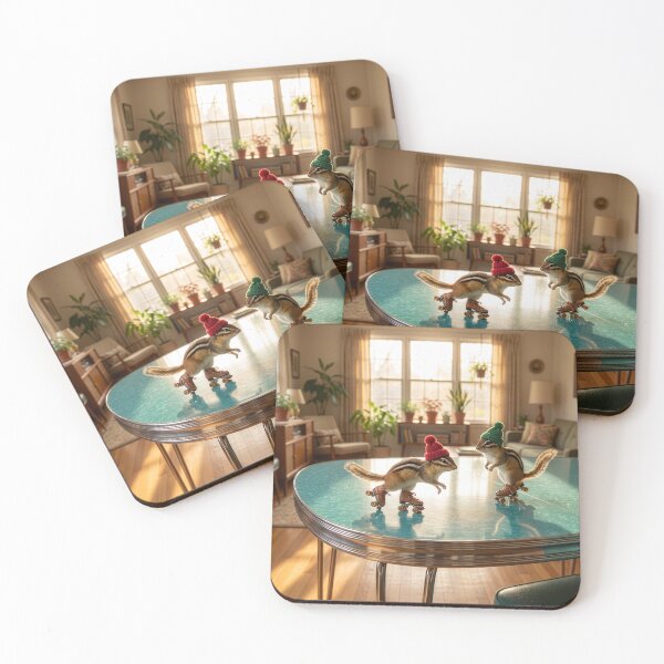 Item preview, Chipmunks Skate on Table designed and sold by Tridentulus.