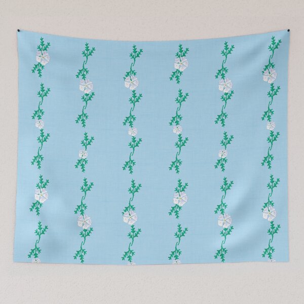 Item preview, Botanical pattern with white flowers and leaves designed and sold by studiodrchicken.