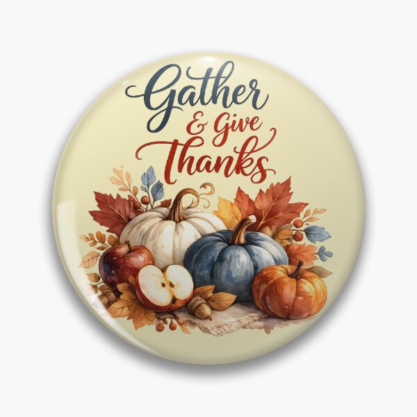 Item preview, Gather & Give Thanks Autumn Harvest Watercolor designed and sold by aleano2026.