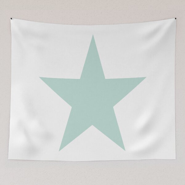 Item preview, Single MINT GREEN STAR on a WHITE Background designed and sold by RachelMacht.