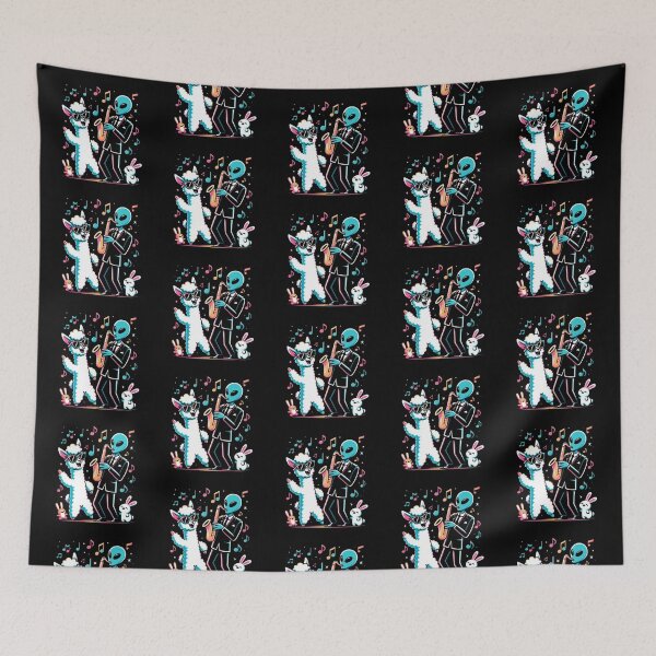 Item preview, Alien Jazz Jam – Dancing Llama Party designed and sold by Dogandesighn.