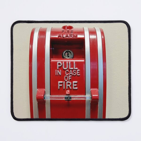 Item preview, Red fire alarm pull station for fire emergencies designed and sold by Kevin Miller Photography.