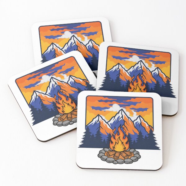 Item preview, Vintage Campfire Mountain Adventure T‑Shirt designed and sold by Gabe1983.