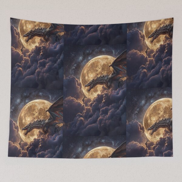 Item preview, Majestic Dragon Under the Moon designed and sold by jodotodesign.