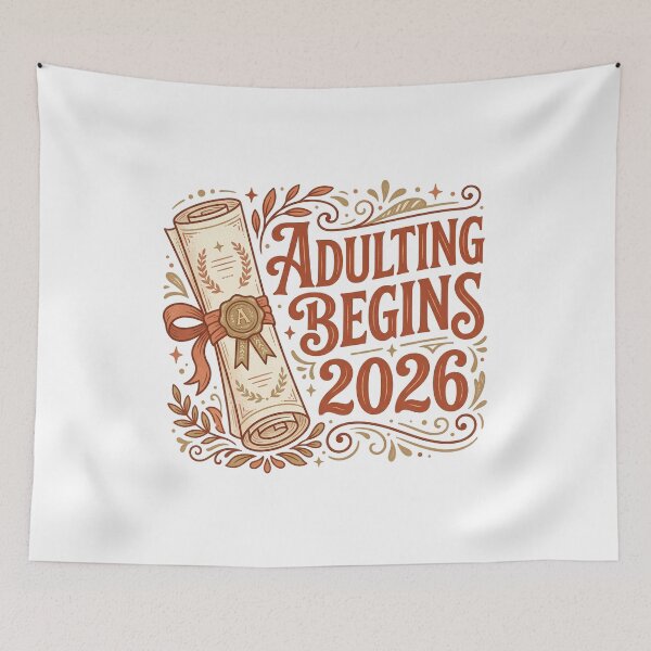 Item preview, Adulting Begins 2026 Graduation Diploma Funny Senior Gift designed and sold by Osmose-Studio ⭐⭐⭐⭐⭐.