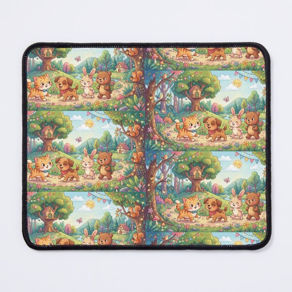 Item preview, Cute Little Animal Friends Having Fun in the Forest designed and sold by Dollacha.